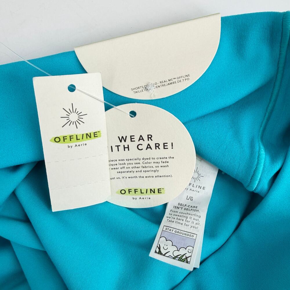 Aerie NEW Crossover High Rise Athletic Workout Athleisure Bike Bright Shorts - Picture 7 of 8